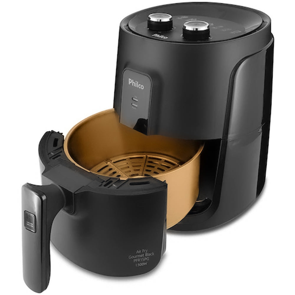 Fritadeira Elétrica Sem Óleo Air Fry Philco PFR15P Gourmet 4L - Preta