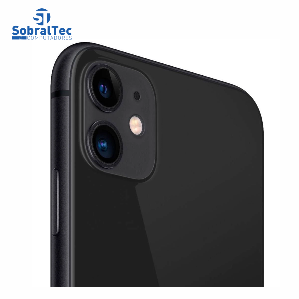 iPhone 11 Apple 64GB Preto, Tela de 6,1”, Câmera Dupla de 12MP, iOS- MHDA3BR/A