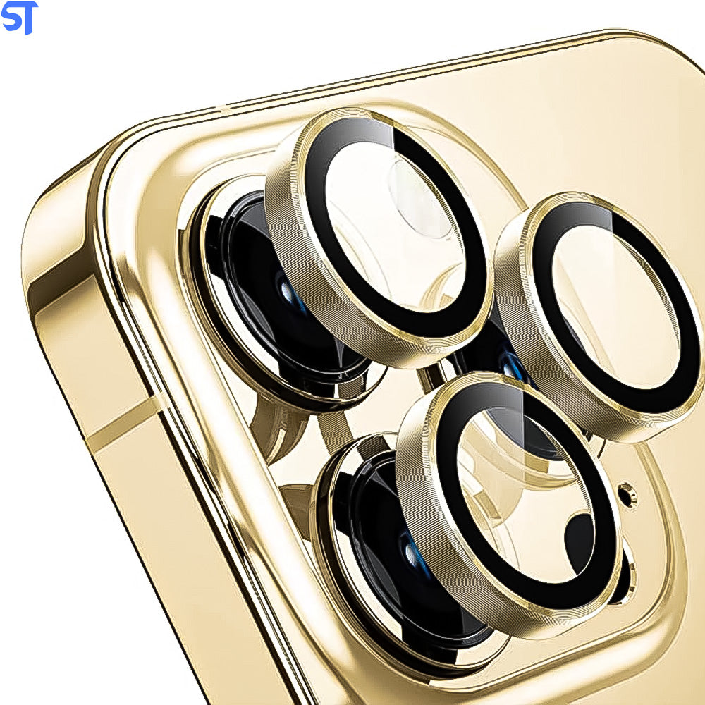 Vidro Protetor de Lente de Câmera Para Iphone 14 Pro Max Gold