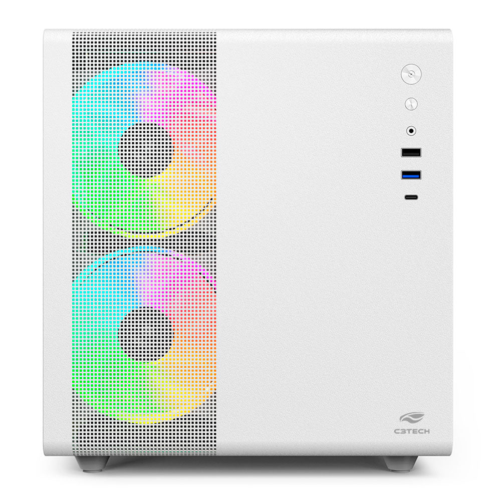 Gabinete Gamer Aquarius MT-G710WH Sem Fonte C3Tech