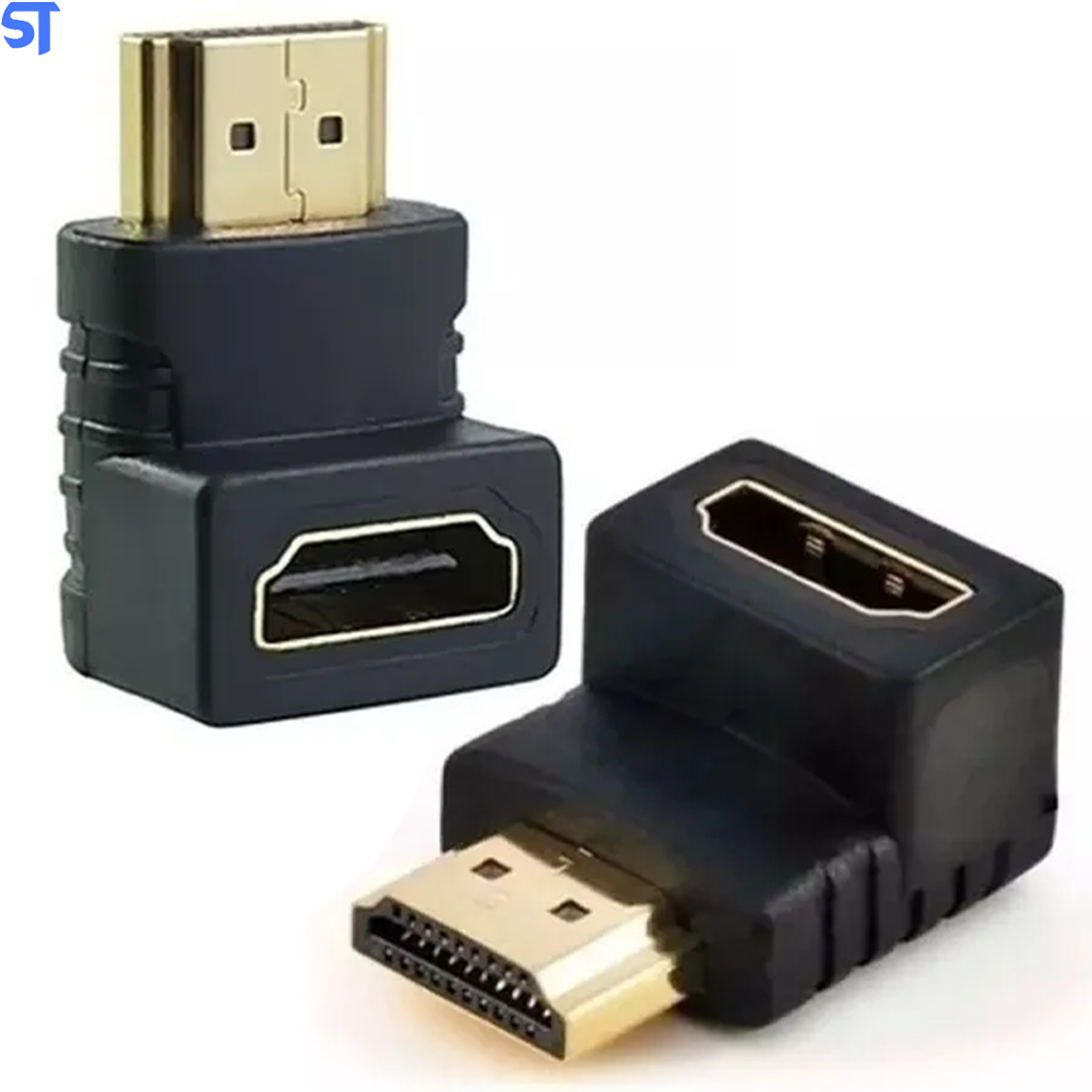 Conector HDMI Curva Joelho 90 Graus Full HD Extensor - Ckinnfon