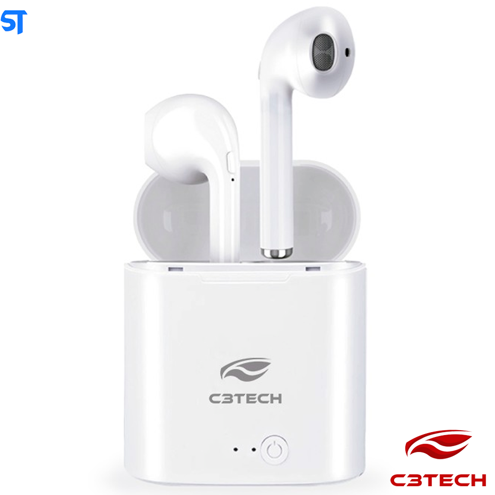 Fone De Ouvido C3tech Ep-TWS-20wh, Bluetooth 5.0, Intra Auricular, Tws, Branco
