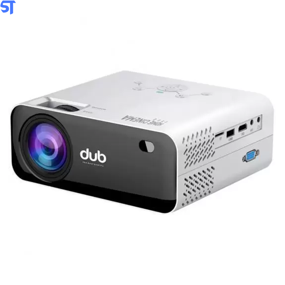 Projetor Dub Home Cinema DUB-P2800 Wifi / Android/ HDMI/ VGA/ USB/ 2800 Lumens - Branco e Preto