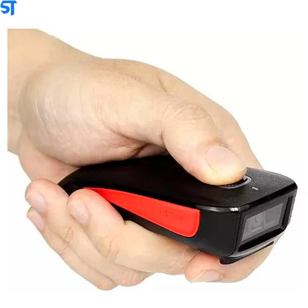 Leitor Código De Barras Bluetooth E USB NETUM C990 Preto Com Laranja