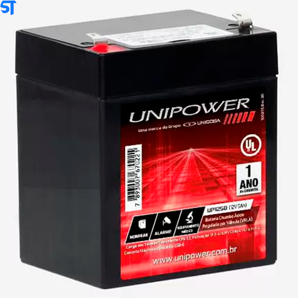 Bateria Selada Para Nobreak 12v 5Ah UP1250 Unipower