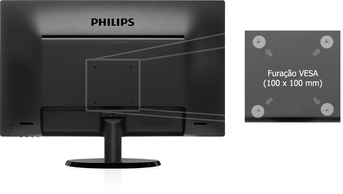 Monitor LCD LED 21,5" Full HD Widescreen Philips 223V5LHSB2- HDMI
