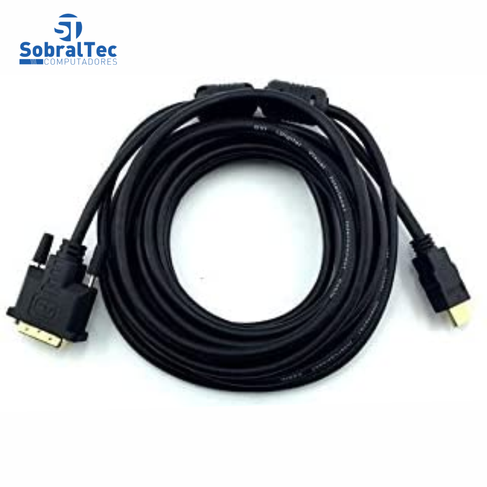 Cabo Hdmi 2.0 Macho Para Dvi 24+1 Macho 2Mt Conectores Dourados FSU SHD02020