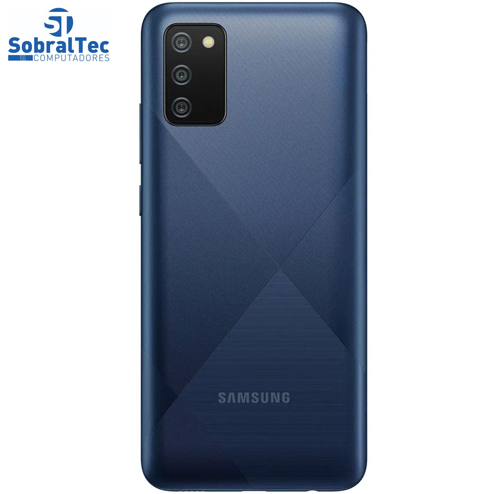 Smartphone Samsung Galaxy A02s 32GB Azul 4G - Octa-Core 3GB RAM 6,5” Câm. Tripla + Selfie 5MP