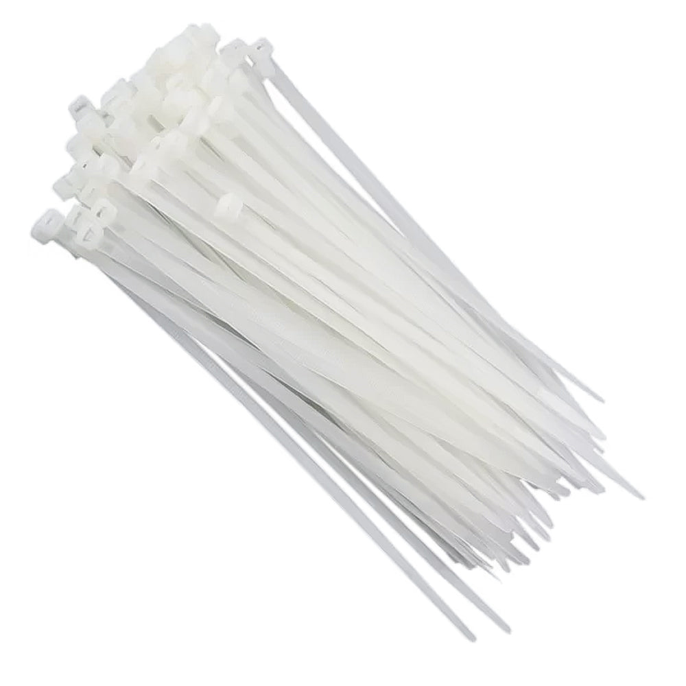 Abraçadeira Nylon 20CM Branca 2.5MM Pacote Com 100Unidades BrCabo