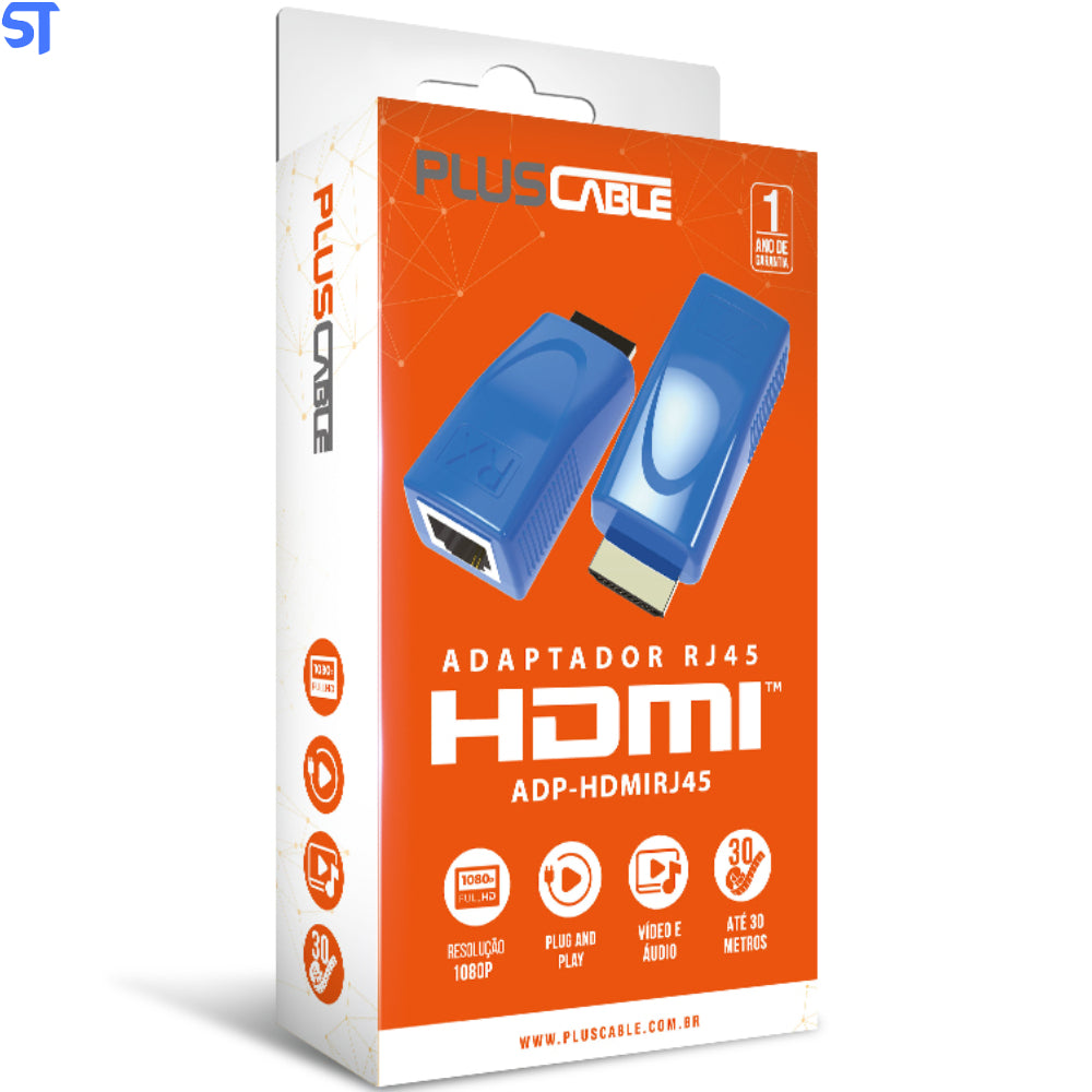 Adaptador HDMI/RJ45 ADP-HDMIRJ45BL PlusCable
