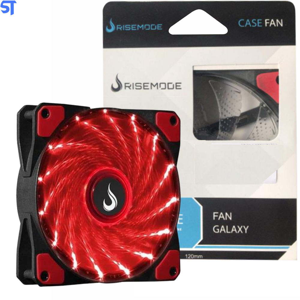 Cooler Fan Rise Mode Wind W1, 120mm LED Vermelho RW-WN-01-BR