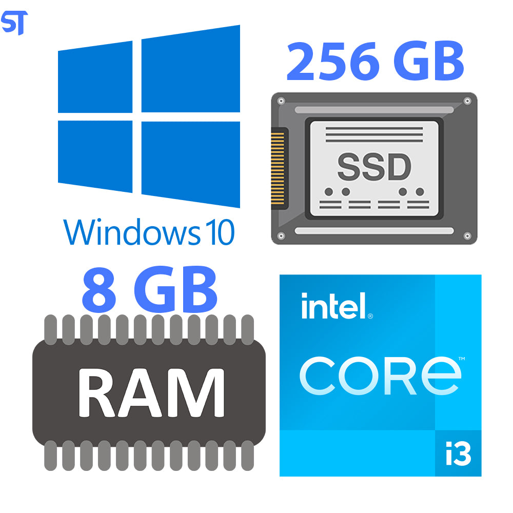 Computador Mini Micro ATX Slim Core I3- 3th 3220,  Memória 8GB, SSD 256GB - Vertical e Horizontal / MINI-ITX