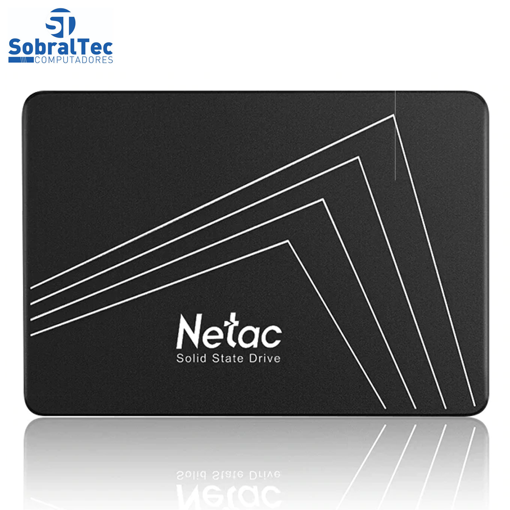 HD SSD 120GB Sata 3 500mb/s para Leitura e 350mb/s para Gravação Netac Black