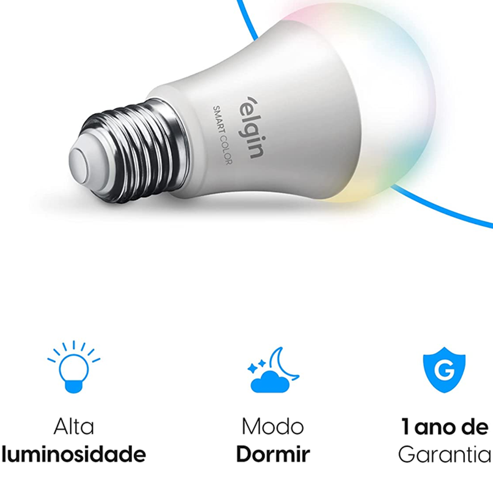 Lâmpada Led Bulb A60 10W Bivolt Smart  Col - Elgin