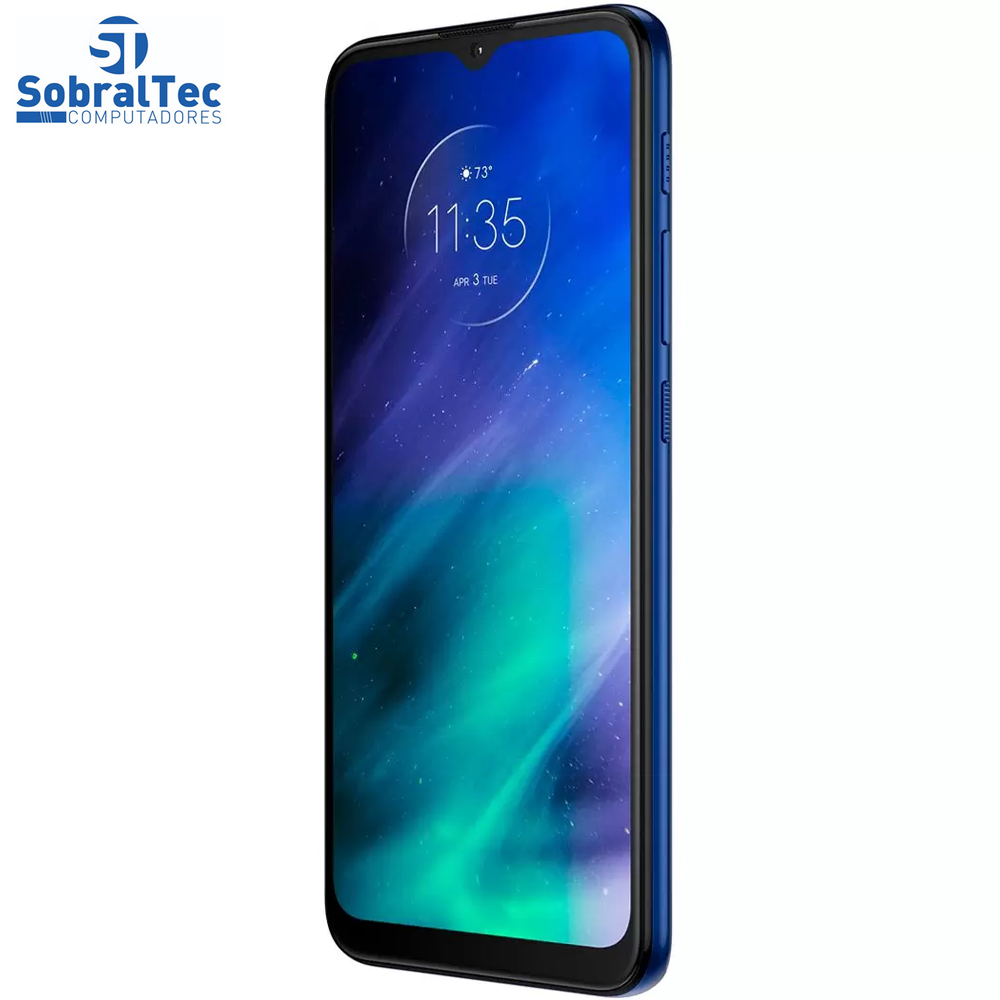 Smartphone Motorola One Fusion 128GB Azul Safira - 4GB RAM Tela 6,5” Câm. Quádrupla + Selfie 8MP