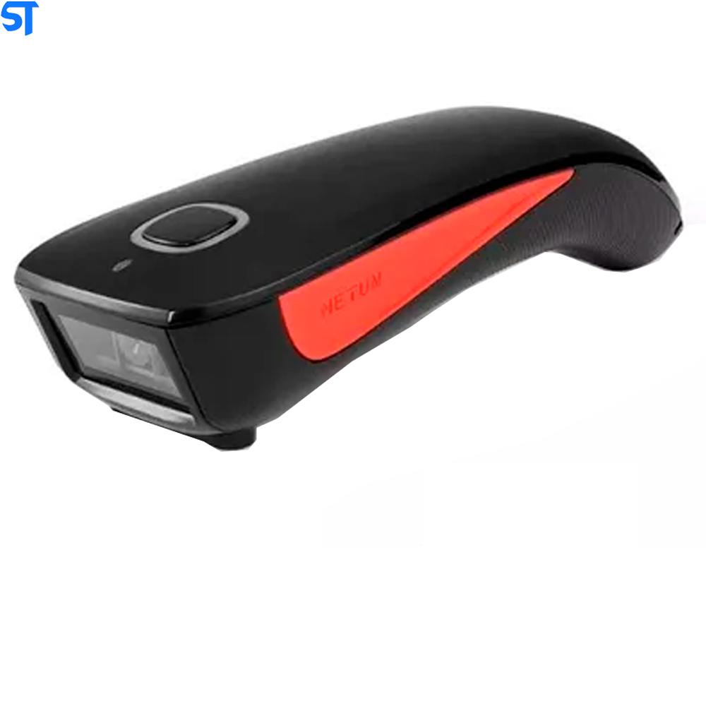 Leitor Código De Barras Bluetooth E USB NETUM C990 Preto Com Laranja