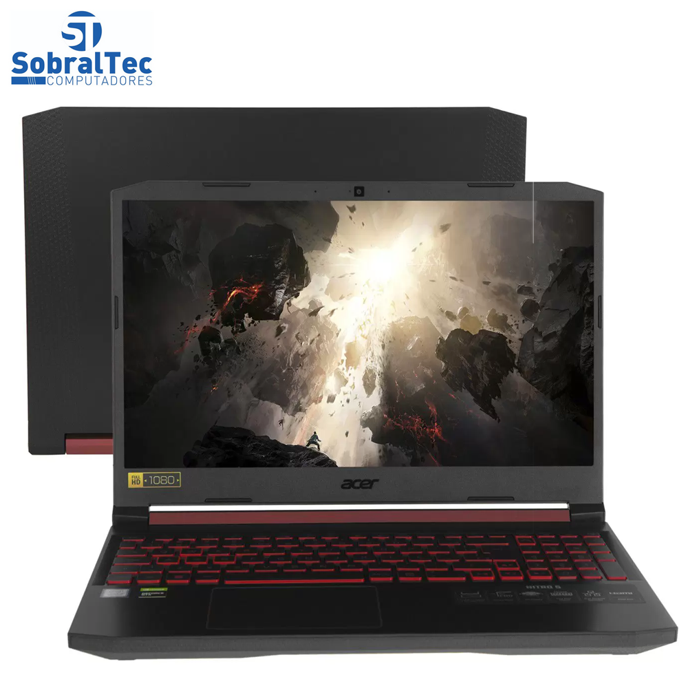 Notebook Gamer Acer NVIDIA GeForce GTX 1650 Core i5-9300H 8GB 1TB 128GB SSD Tela Full HD 15.6