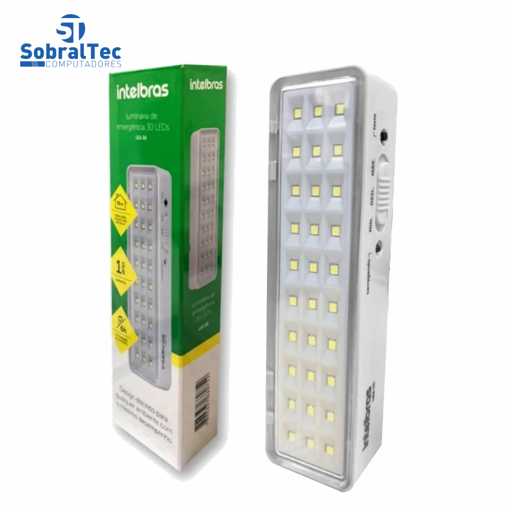 Luminária De Led Intelbras LEA 30 Bivolt 30 Leds Luz De Emergência Autônoma