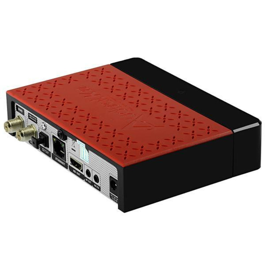 Receptor Fta Audisat Huracan K20 Full HD Acm 2 LNB Wi-Fi HDMI - Preto Vermelho
