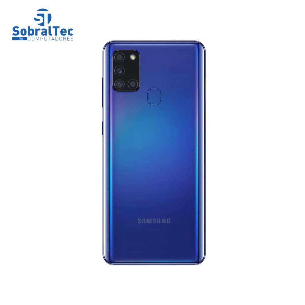 Smartphone Samsung Galaxy A21s 64GB Azul 4G - 4GB RAM 6,5” Câm. Quádrupla + Selfie 13MP