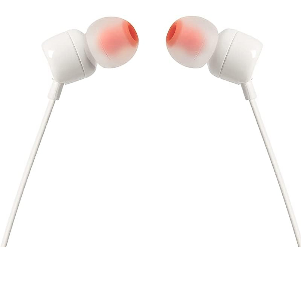 Fone de Ouvido JBL Tune 110 intra-Auriculares Branco - JBLT110WHT Com Microfone