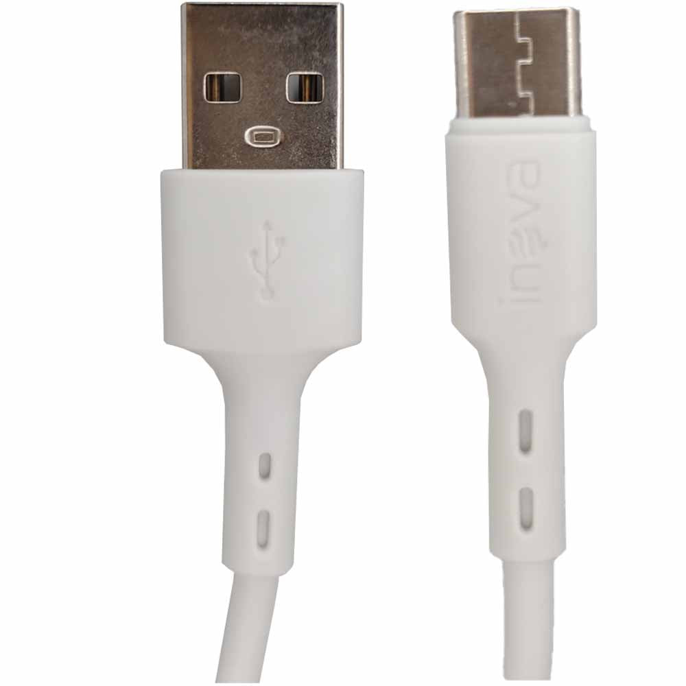 Carregador Rápido Tipo C Com 2 Portas USB A 4.1A Inova Branco - CAR-9009