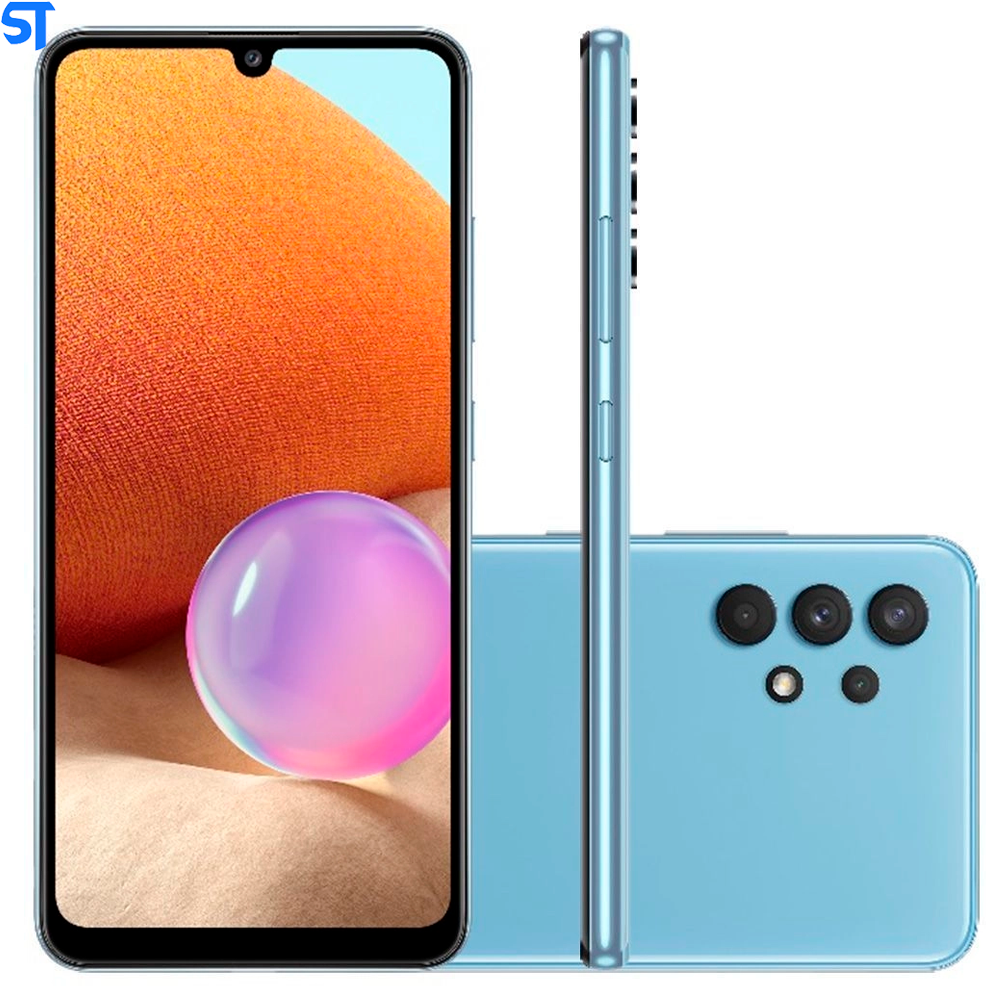 Smartphone Samsung Galaxy A32 128GB 4G Wi-Fi Tela 6.4 Dual Chip 4GB RAM Câmera Quádrupla + Selfie 20MP - Azul