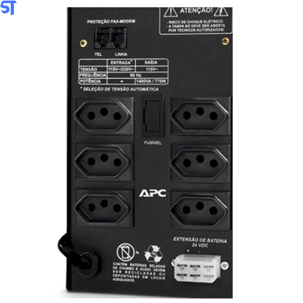 Nobreak APC Stay 1400VA (770W) Bivolt saída 115V