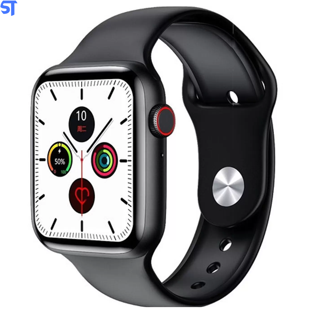 Relógio SmartWatch W26 Preto Tela Infinita Com Braçadeira De Silicone
