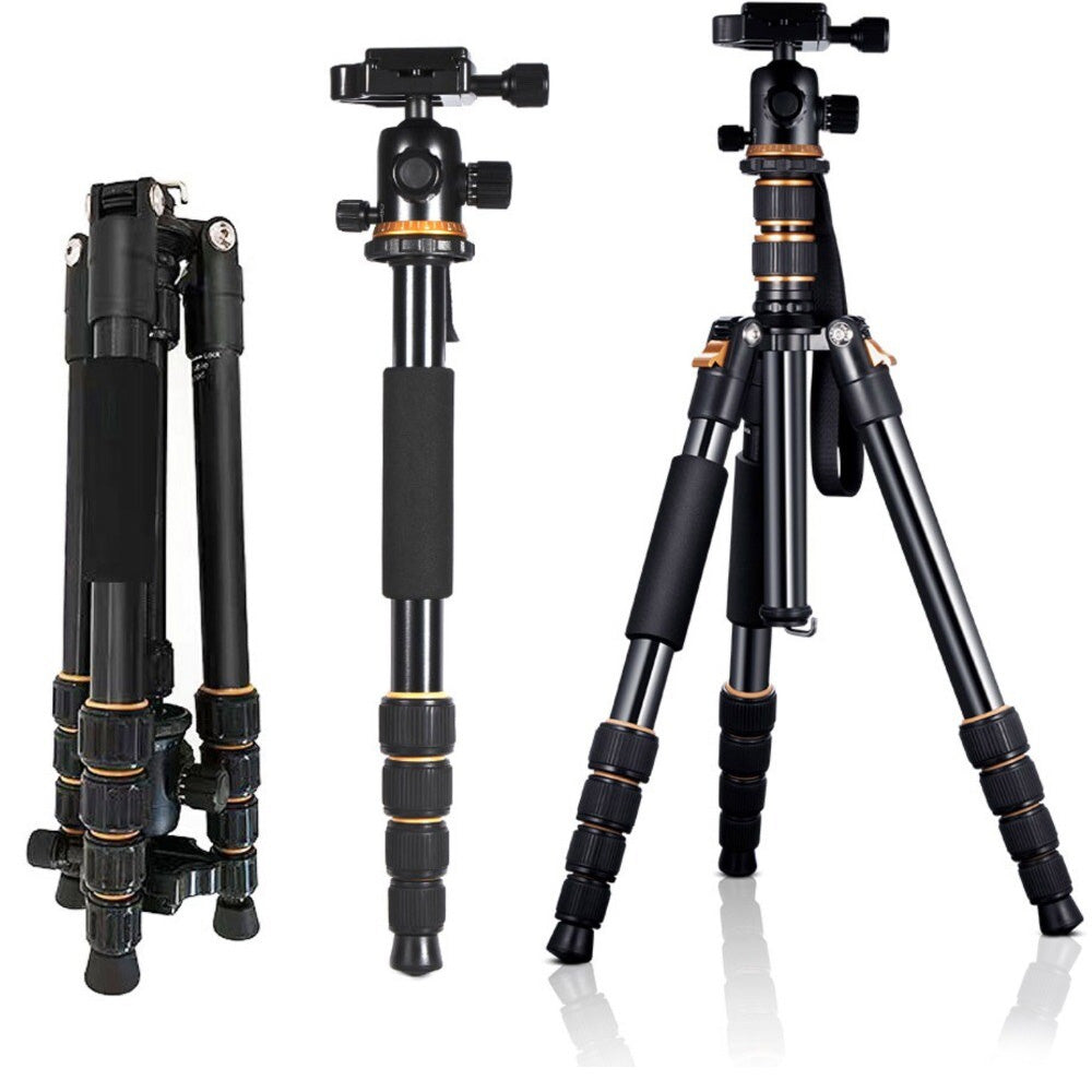 Tripé Profissional Em Alumínio Suporta Até 10KG Com Bolsa de Transporte 160CM Exbom -TRIPRO-X600