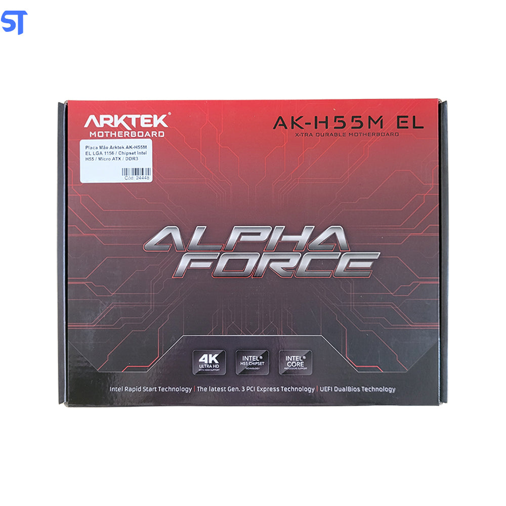 Placa Mãe Arktek AK-H55M EL LGA 1156 / Chipset Intel H55 / Micro ATX / DDR3