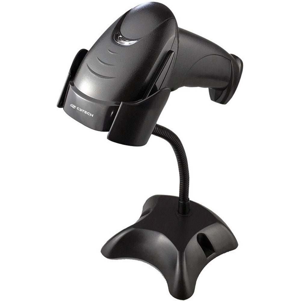 Leitor Código de Barras Usb LB-50BK C3Tech Com Suporte Incluso