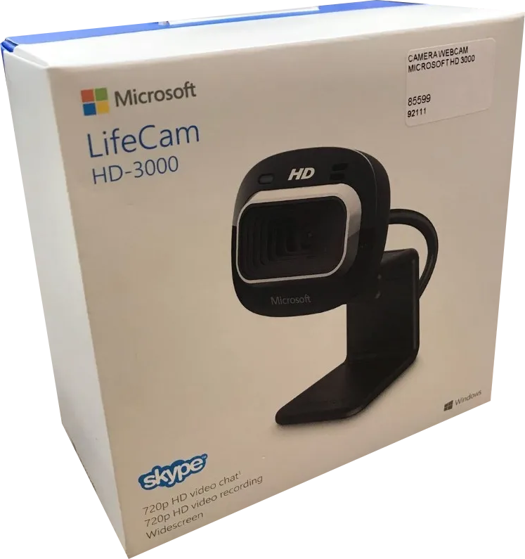 WebCam Microsoft LifeCam HD-3000 Widescreen Com Microfone Integrado- T3H00011
