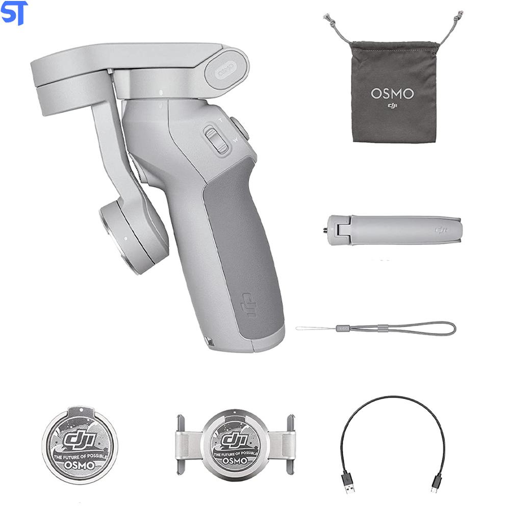 Estabilizador DJI OM4 SE Cinza Magnético Dobrável Ultracompacto ActiveTrack 3.0 Modo Story DynamicZoom Panorâmica CloneM