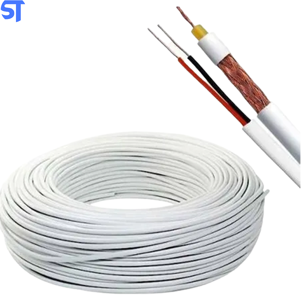 Caixa de Cabo Coaxial Para Cftv 4mm + Bipolar Condutti Master 100 Metros