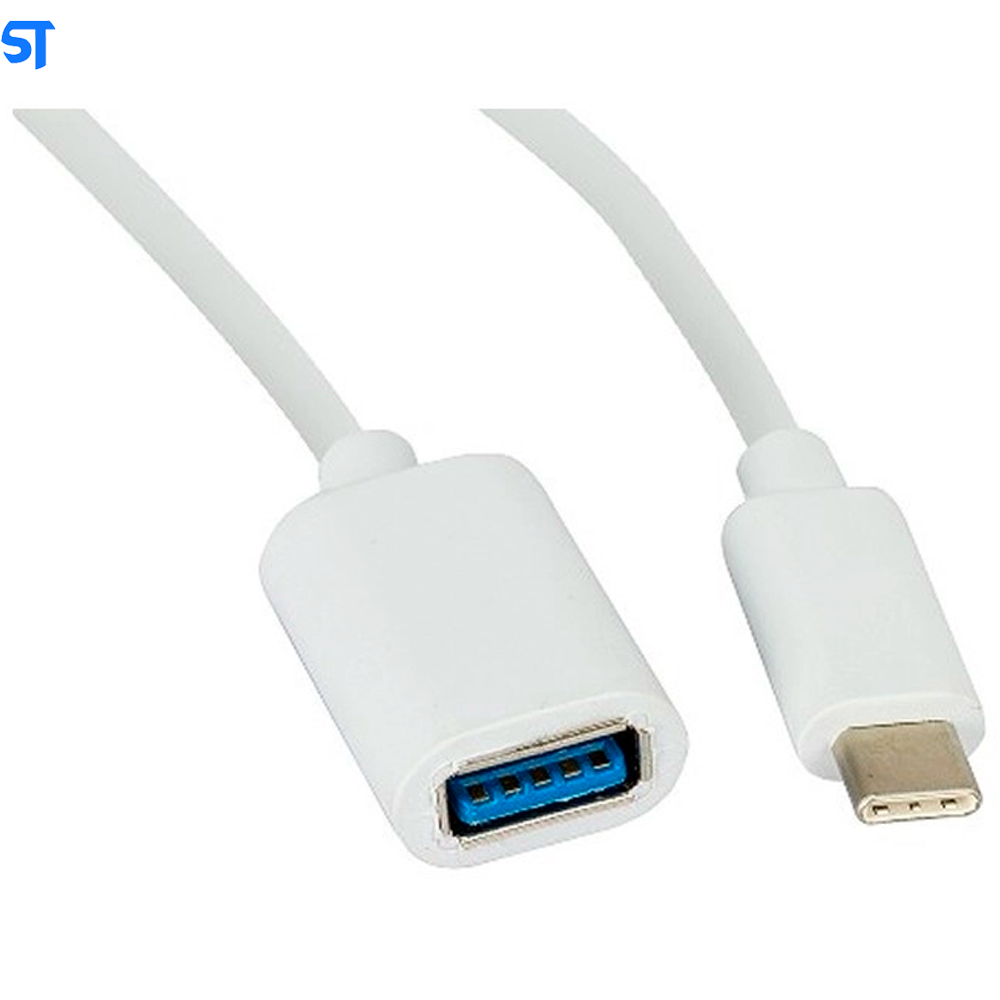 Cabo Otg Kapbom Usb Para Tipo C Branco - KA-30-TY