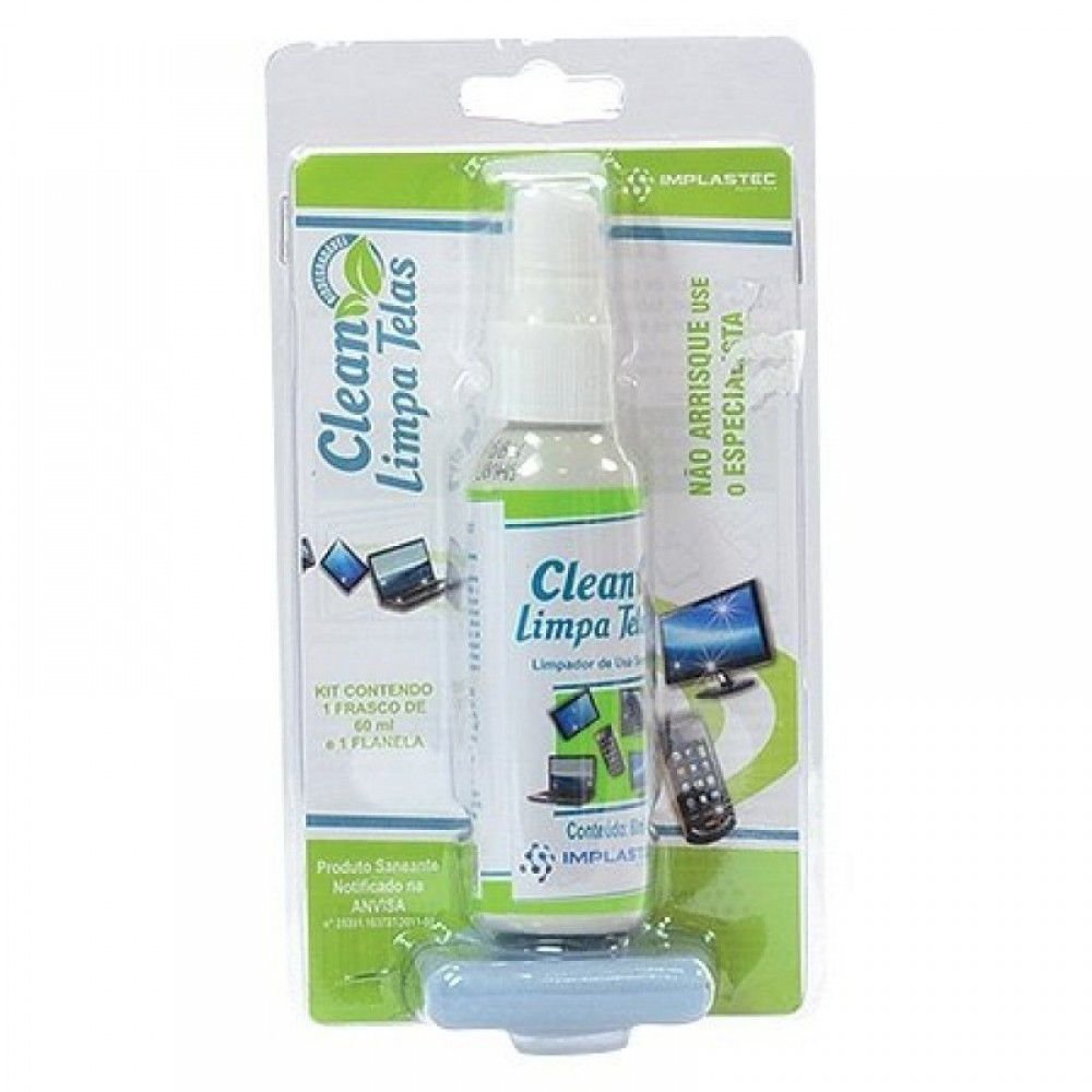 Clean Limpa Telas Com Flanela Implastec 60ml