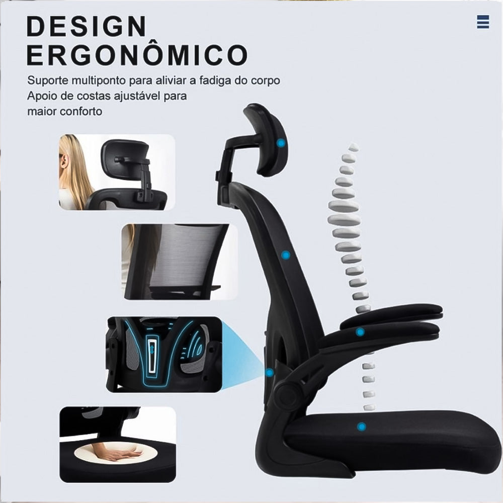 Cadeira Ergonômica de Escritório Luxo Presidente M-310