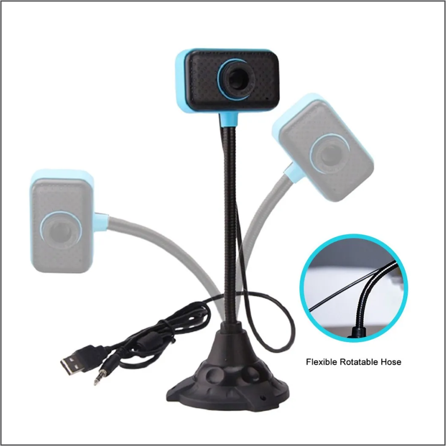 WebCam 480p Usb Com Led e Microfone Usb 2.0 Com Tripé Flexivel