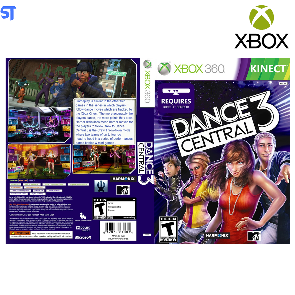 Console XBox 360 Slim HD 320GB Com 1 Controle e Kinect Desbloqueado Semi Novo + 2 Jogos