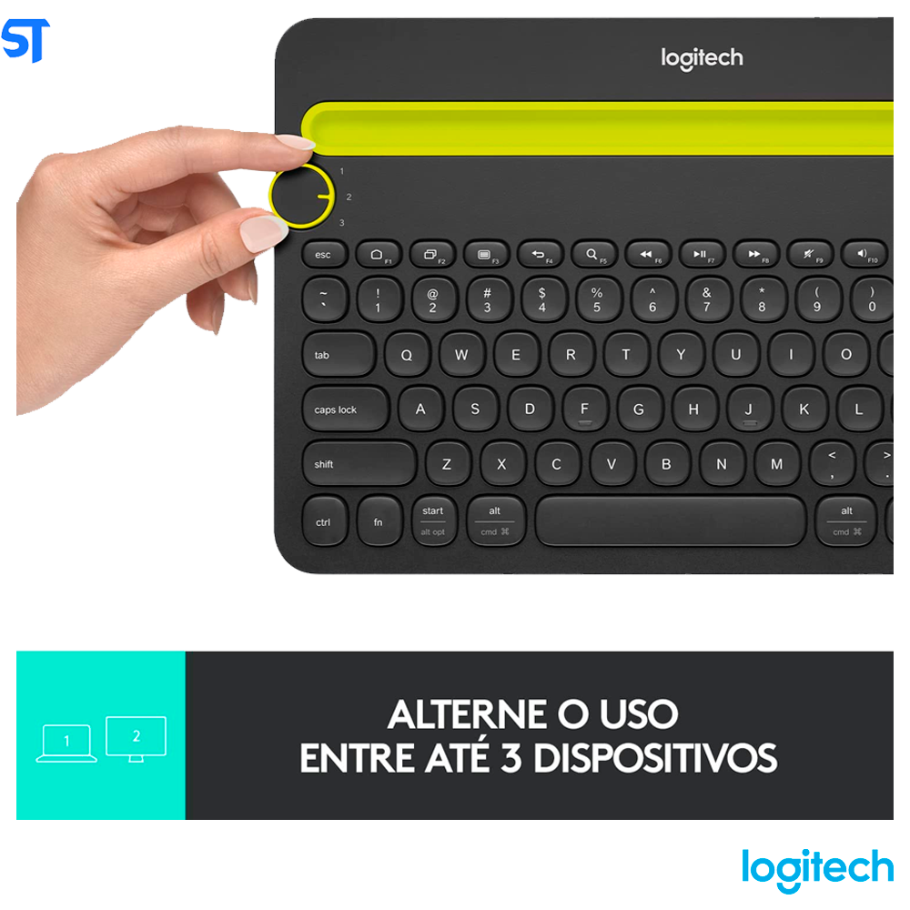 Teclado Bluetooth Multi-device Para Computadores, Tablets E Smartphones - Logitech - K480