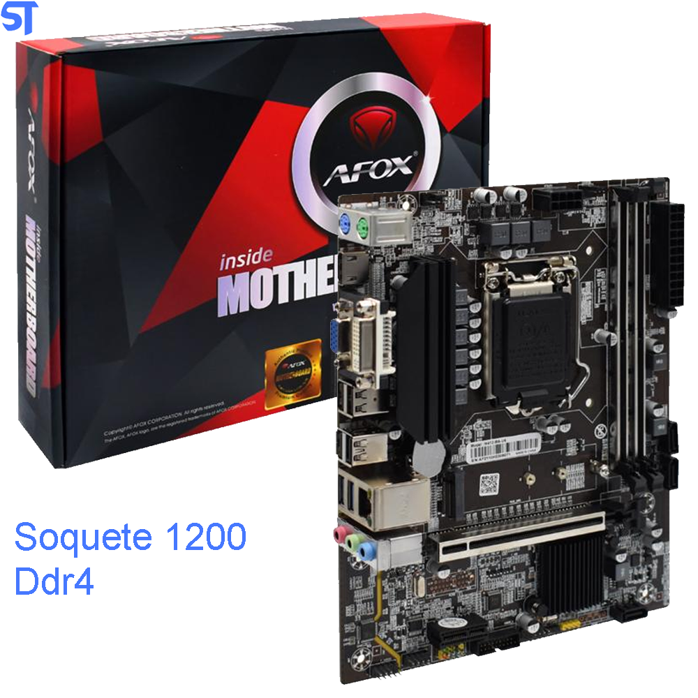Placa Mãe Afox H410/ Soquete 1200/ DDR4 - IH410-MA-V4 - Décima Geração