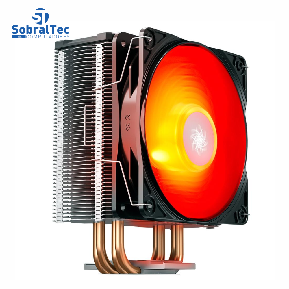 Cooler FAN DeepCool Gammaxx 400 V2, 120mm, LED Vermelho - DP-MCH4-GMX400V2-BL