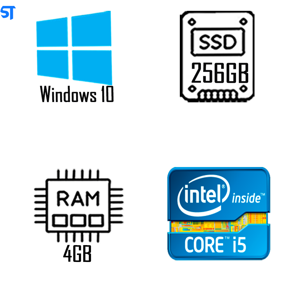 Computador Core i5 2500- HD SSD 256GB - Memória 4GB - Gab MT-25V2BK- Windows10