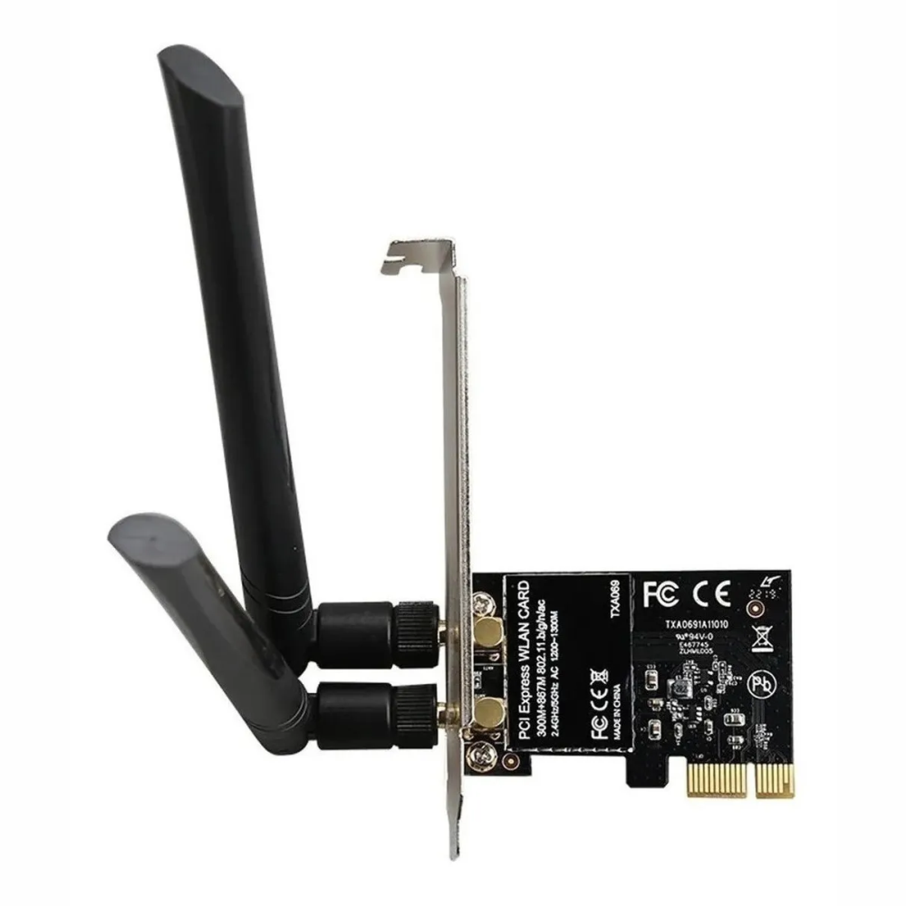 Placa PCI-Express Wireless Com Duas Antenas 1200mbps Knup KP-T119