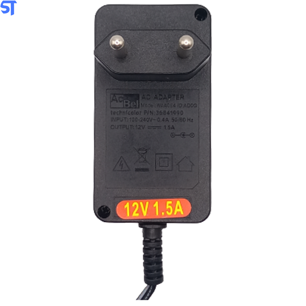 Fonte de Alimentação 12V 1,5A  AC ADAPTER - Ac Bell