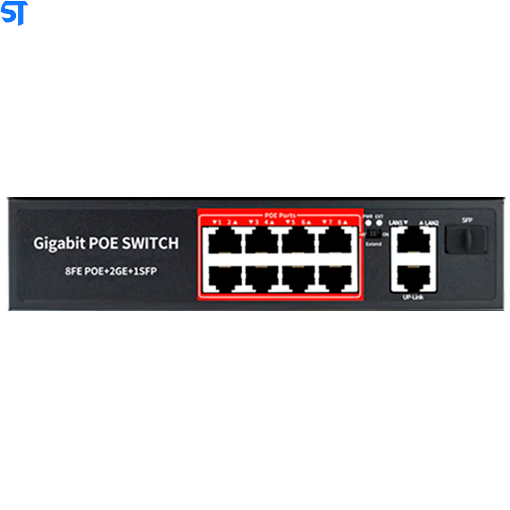 Switch Gigabit Com 8 Portas POE 2 Lan - POE308G