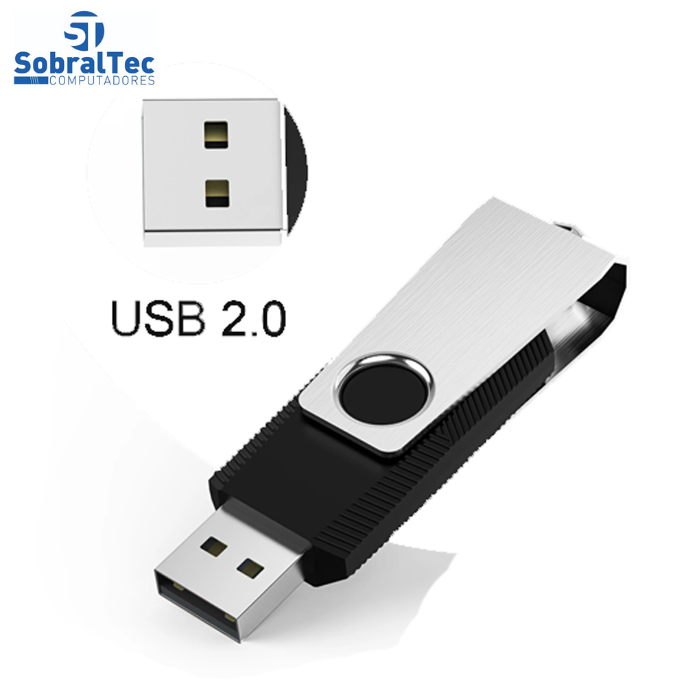 Pen Drive USB 2.0 De 16Gb Preto Kootion