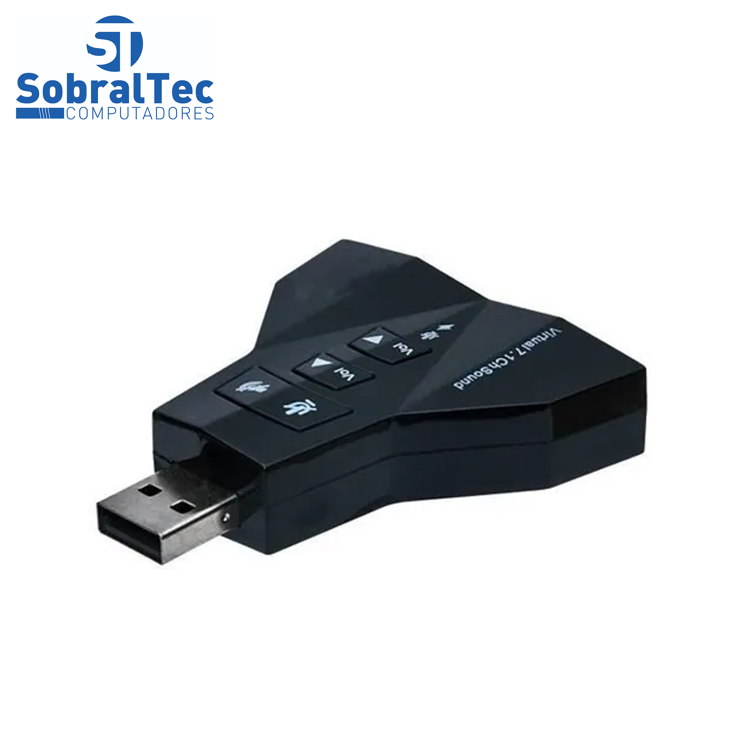 Adaptador Usb a Macho x 2 Audio e 2 Fone