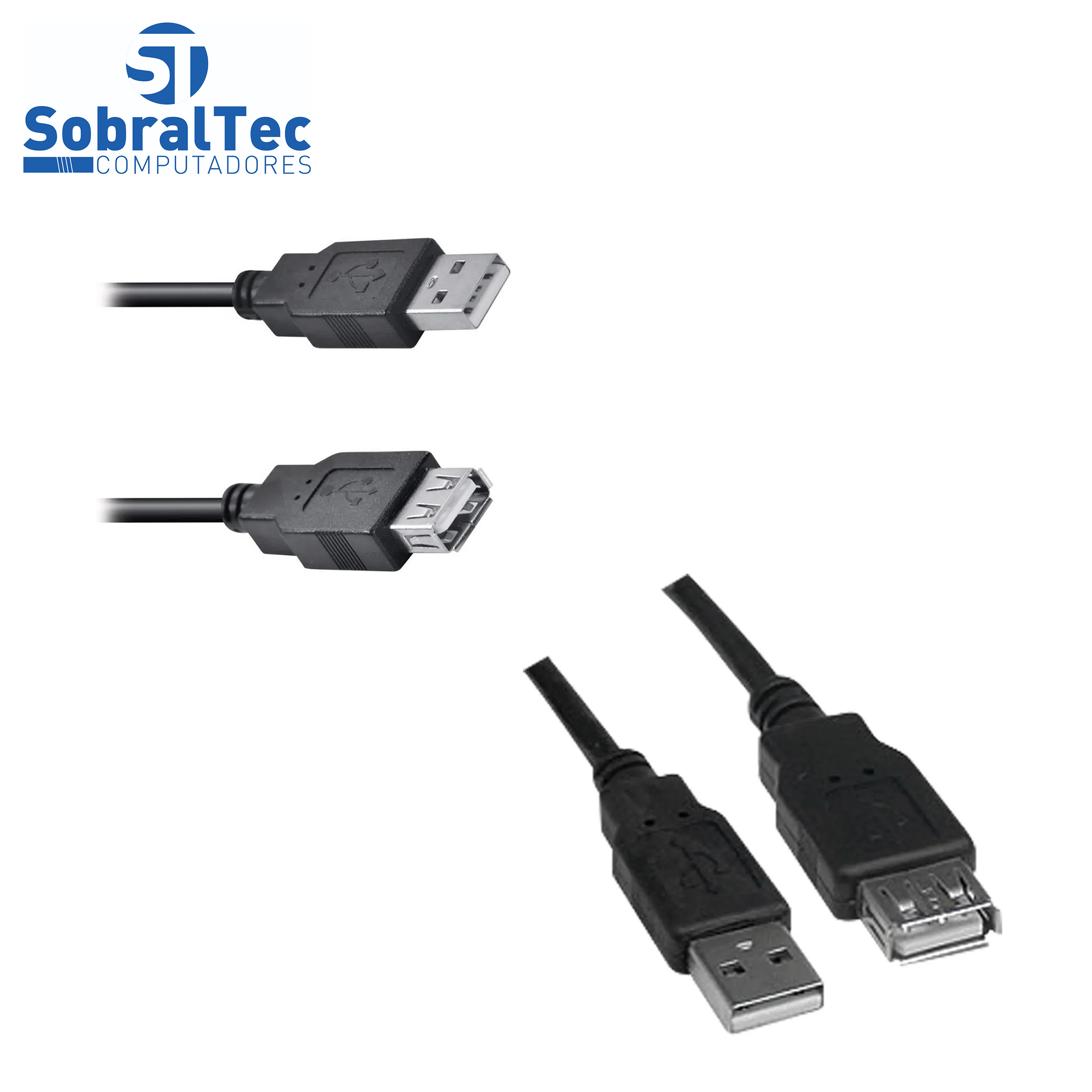 Cabo Extensor USB 2.0 Macho x Fêmea 1.2 Metros Altomex NU-02